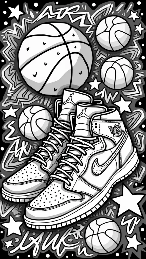 coloriage jordans